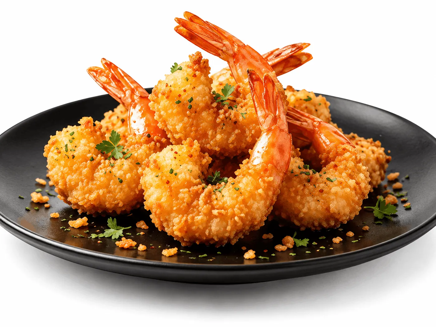 Golden fried prawns at King Chef Restaurant Dubai