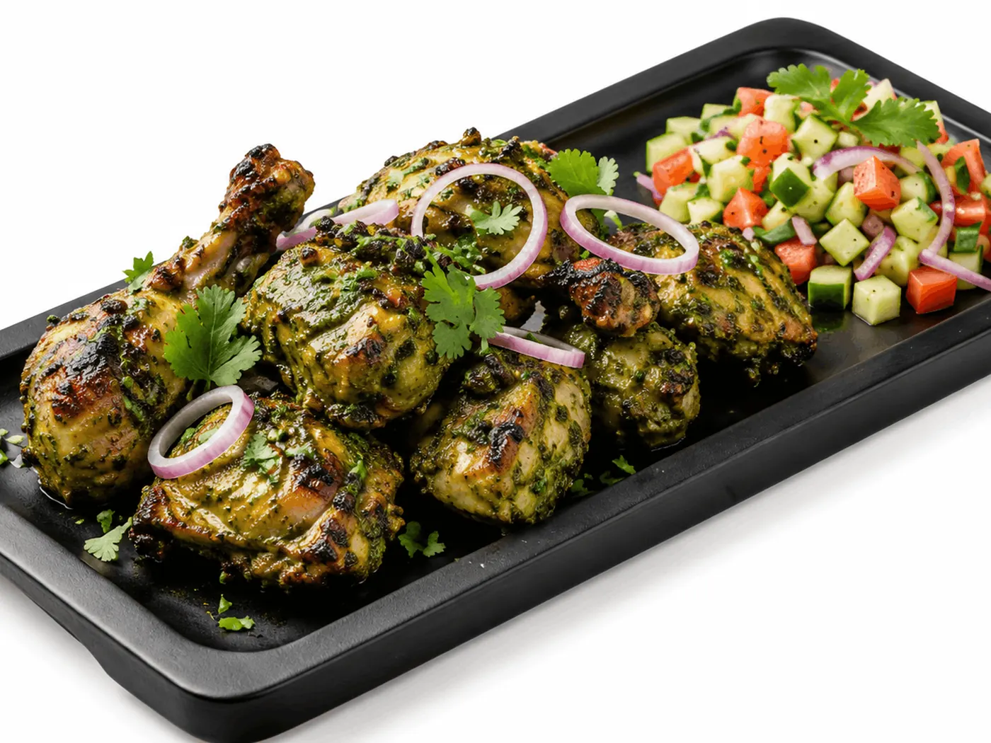 Kozhi green pepper tawa at King Chef Restaurant Dubai