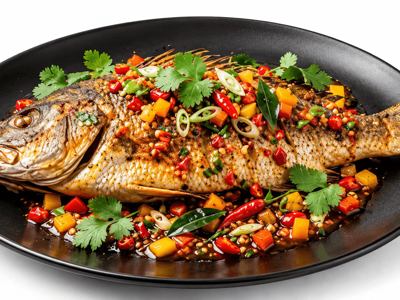Thai grilled fish at King Chef Restaurant Dubai